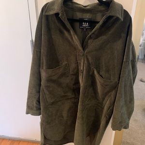 corduroy green oversized jacket